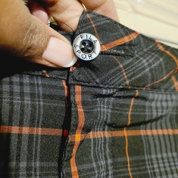 Fila Sport |  Men's Gray and Black Plaid Athleisure Golf Shorts (Waist Size 40) - Picture 9 of 12